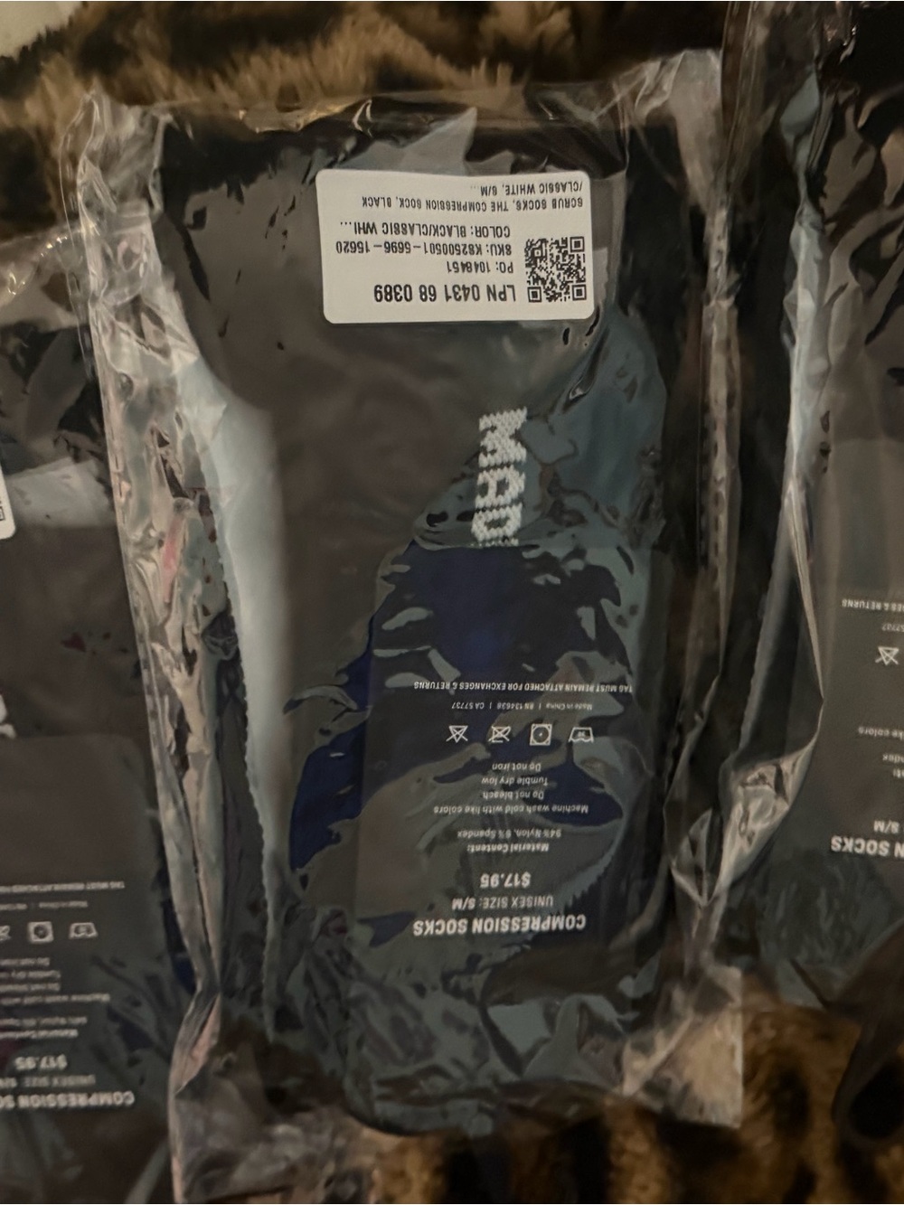 Fabletics Navy and Black Compression Socks - Pack